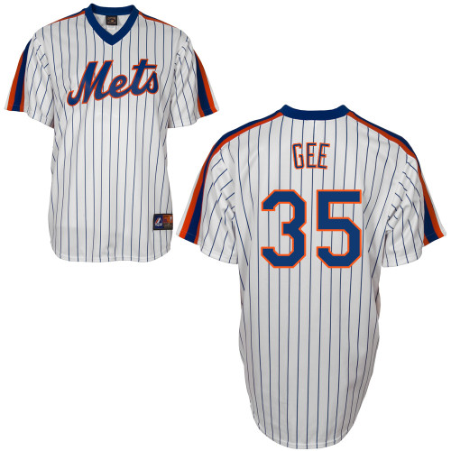 Dillon Gee #35 MLB Jersey-New York Mets Men's Authentic Home Cooperstown White Baseball Jersey